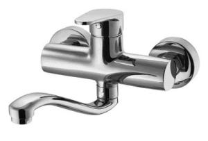 Wholesale 360° Rotatable Wall Kitchen Mixer Faucet Wall Installation Long Tube from china suppliers