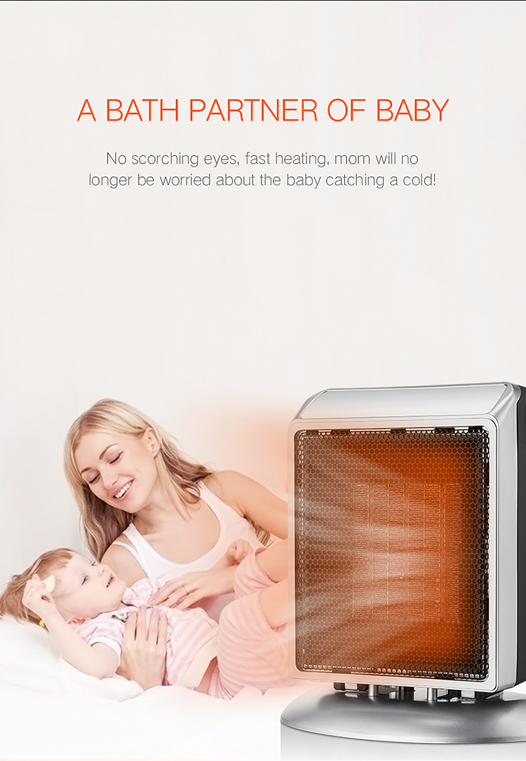 17x12.5x19.5cm Industrial Mini PTC Ceramic Electric Fan Air Heater for Energy Saving