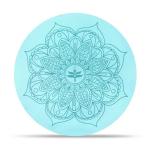 anti slip eco friendly round PU rubber circle round yoga mat