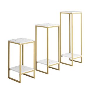Wholesale Ulti Layer 800mm Height 40mm Width Flower Display Rack Golden Iron uUed Grocery Store Shelving For Sale from china suppliers
