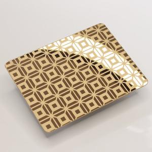 Wholesale 3mm Etched Stainless Steel Sheet Champagne Gold Rose Pattern Finish from china suppliers