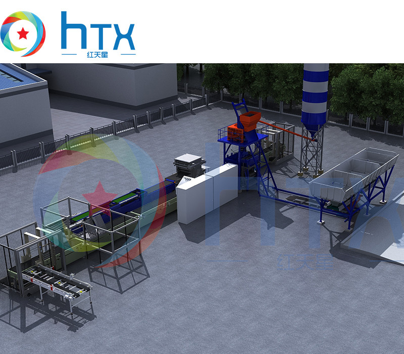 Automatic Concrete Dosing Artificial Road Edge Stone Filling Production Line