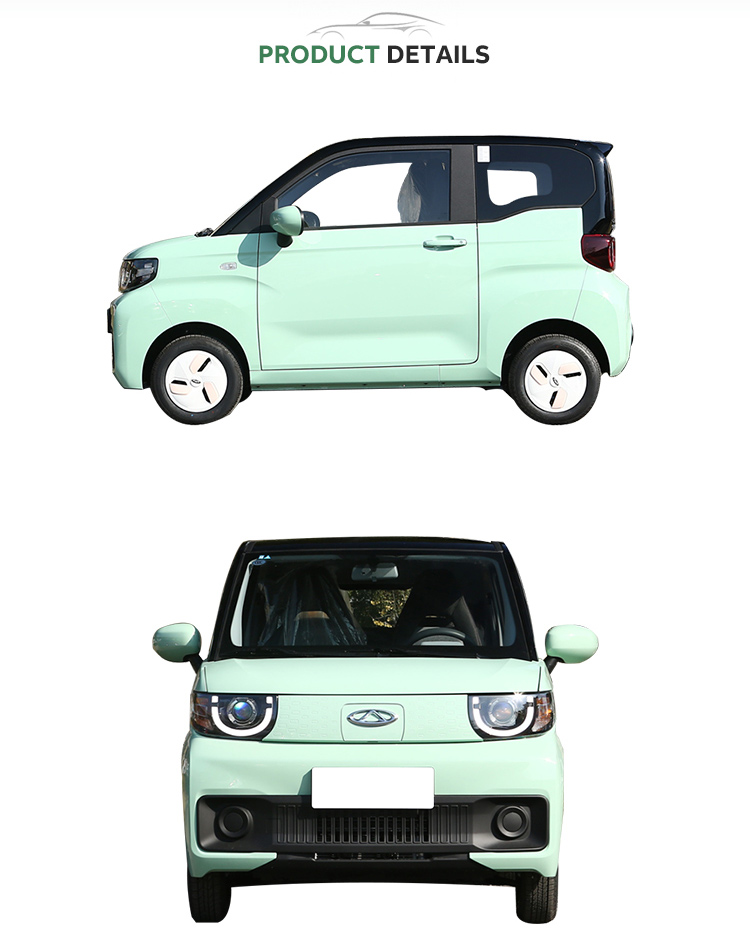 3-door Chery QQ Ice Cream Electric Passenger Vehicle with 20kw Power and 85N.m Torque