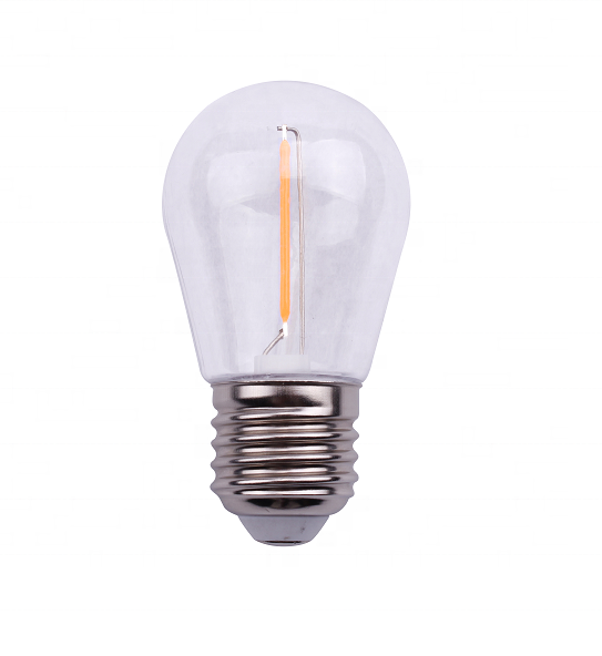 UL588 decorative filament light bulb plastic S14 light bulb for waterproof string light