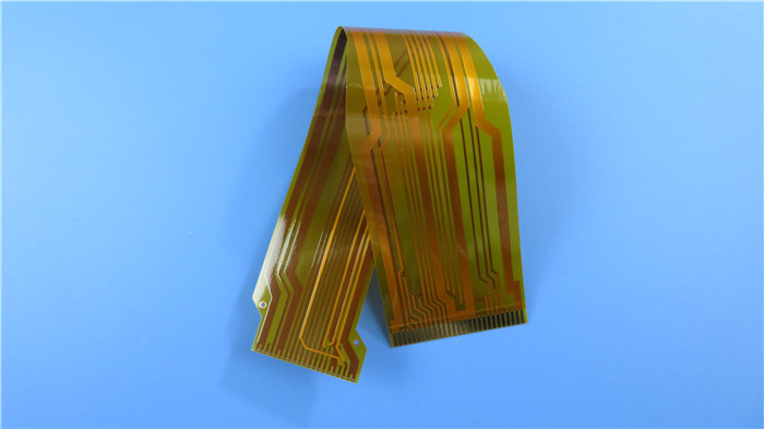 Adhesiveless Flexible Printed Circuit FPC Built on Transparent Thin Glueless Polyimide With Gold Plated for Tracking