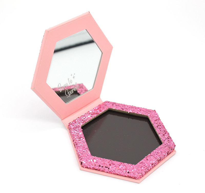 Special Shaped Magnetic Make Up Palette Refilling Pink Hexagon Eyeshadow Palette