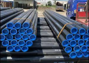 Wholesale ISO 9001 Carbon Steel ERW Pipe For Oil And Gas Industry Black Coated Plain End from china suppliers
