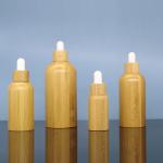 ISO9001 Bamboo Wooden Essential Oil Dropper Bottle Amber Round
