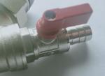 3603 3609 Straight Type Nickel Plated Brass Ball Valve w/ Meter Outlet & Built