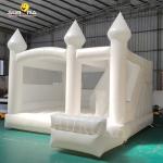 Commercial Adults Kids Inflatable White Wedding Bouncy Castle Modern Bounce