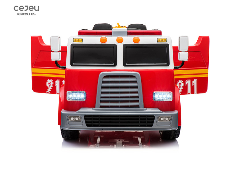2 SeatS 3km/Hr Kids Ride On Toy Car 37 Months Ride On Fire Truck 12v Lights