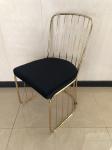 Nordic Golden 42cmx42cm 150kg Black Iron Dining Chairs