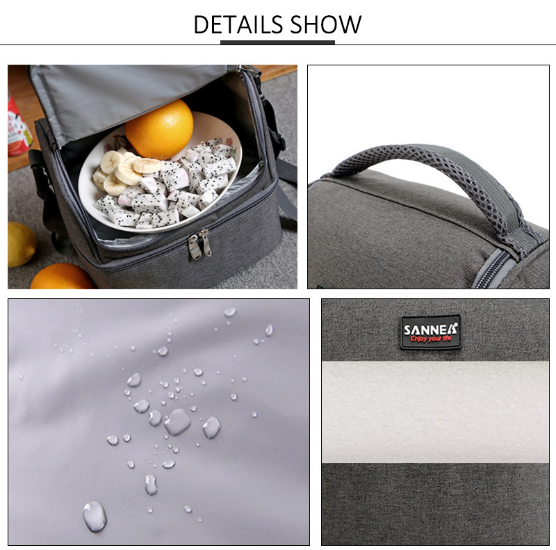 L20*D17cm 400D Oxford Insulated Lunch Cooler Bags