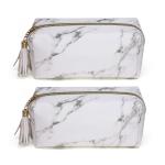 Wear Resistant Travel Portable Marble PU Makeup Bag