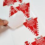 40 X 40mm Danger Warning Caution Labels BOPP Vinyl Waterproof Permanent Stickers