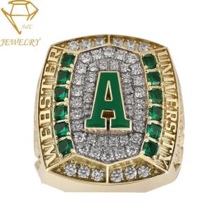 Wholesale Gold Engraved Custom Football Championship Rings Bezel Setting from china suppliers