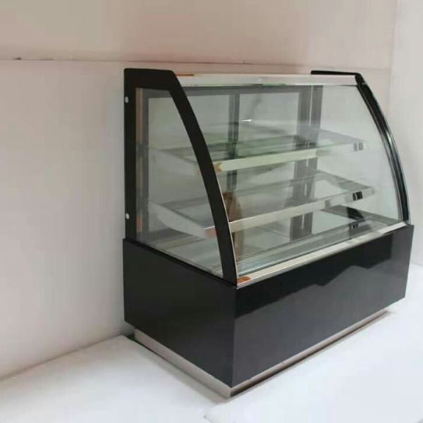 Large Capacity Cake Display Cabinet Refrigerator Arc Type With Lamp