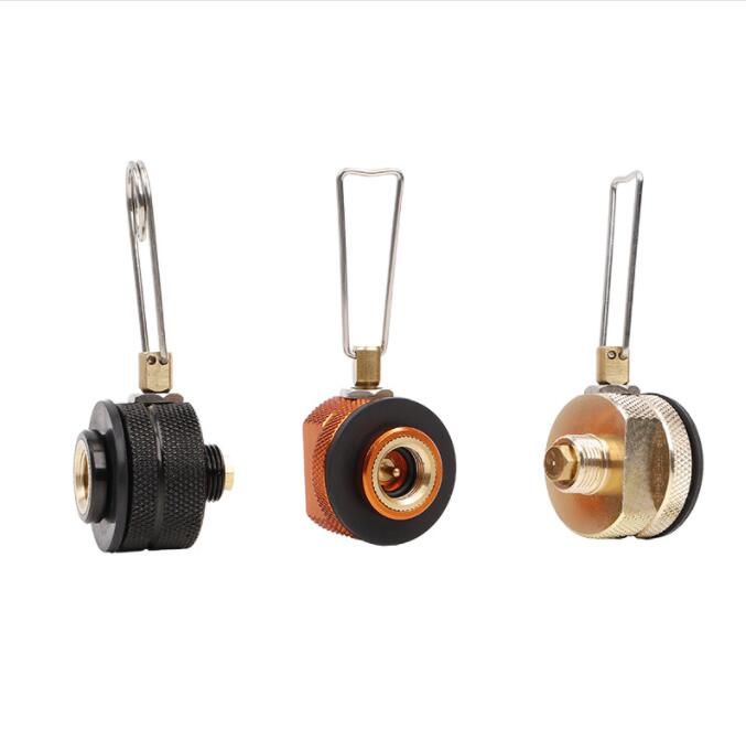 Customized Support OBM Black Orange Camping Stove Burners Propane Tank Refill Adapter