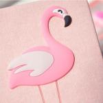 Flamingo Pink PU Leather Notepads And Stationery Waterproof Notebook A6 Gift Set