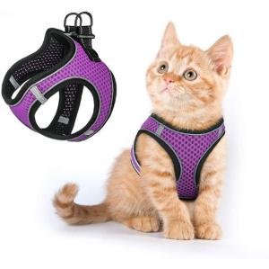 China Extra Small Kitten Harness With Reflective Strips For Walking Escape Proof on sale