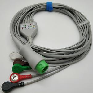 Wholesale Mindray T5 12 Pin 5 Leads ECG Cables And Leadwires Snap Connector For Hospital from china suppliers