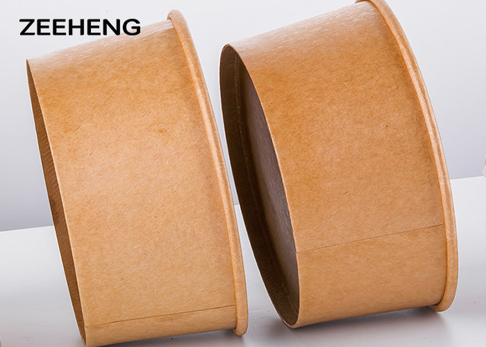 Eco Friendly Food Grade Brown Paper Bowl Kitchenware Fast Food Packaging