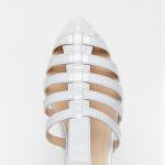 Casual 40mm Platform Block Heel Sandals Vintage Metallic Leather