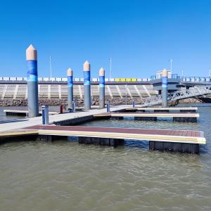 Wholesale Marine Aluminum Floating Docks Marina Floating Bridge Walkway Aluminum Pile Holder from china suppliers