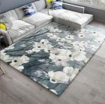 Flower And Plant Printed Simple Living Room Floor Carpet Special Style