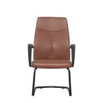 Non Revolving Office Modern Executive Chairs Nylon Armrest 4d 25mm Steel Tube