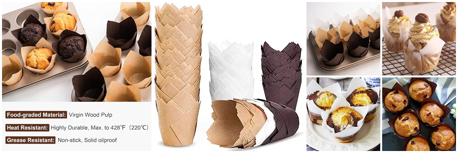 Premium Muffin Liner Paper 40gsm For Baking Cups Greaseproof And Food Safe