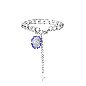 Wholesale 925 Neutral Sterling Silver Chain Bracelet Crystal Pendant Bracelet Jewelry Oem from china suppliers