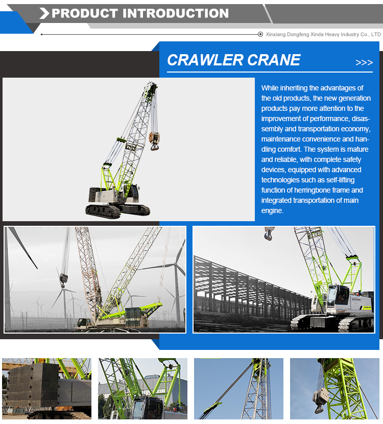 ZOOMLION 100 Ton Hydraulic Large Crawler Crane With 357 T.m Rated Lifting Moment
