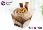 Dessert Plastic Shot Glasses 200Ml Ps Material Square Container For Dessert