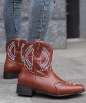 Western Cowgirl Latest Fashion Trends with Women's Leather Boots and Fashionable