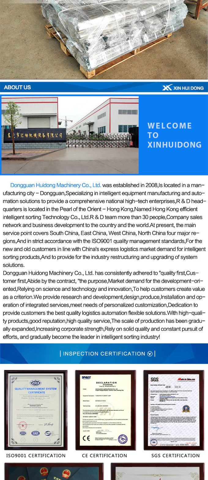 Galvanized Carbon Steel Roller Transfer Conveyor , Material Handling Conveyor