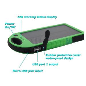 Wholesale Wireless phone charger solar charger 5000mAh double USB port from china suppliers