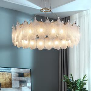 Wholesale Living Room Glass Led G9 Pendant Lights Lustre Round White Chandelier(WH-MI-309) from china suppliers