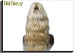Swiss Lace 24 Inch Human Hair Wigs For Black Women / Curly Body Wave