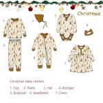 Baby infant bodysuit romper christmas tree print baby girls clothes dress