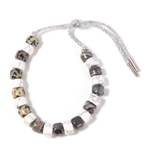Wholesale Howlite Natural Stone And Blotch Forte Beads Bracelet Classic Style For Daily from china suppliers