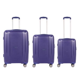 Wholesale Blue Polypropylene Aluminum trolley 3 Pcs Luggage Sets from china suppliers