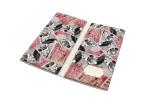 Euro printing recycled washable kraft paper long wallet women's clutch long