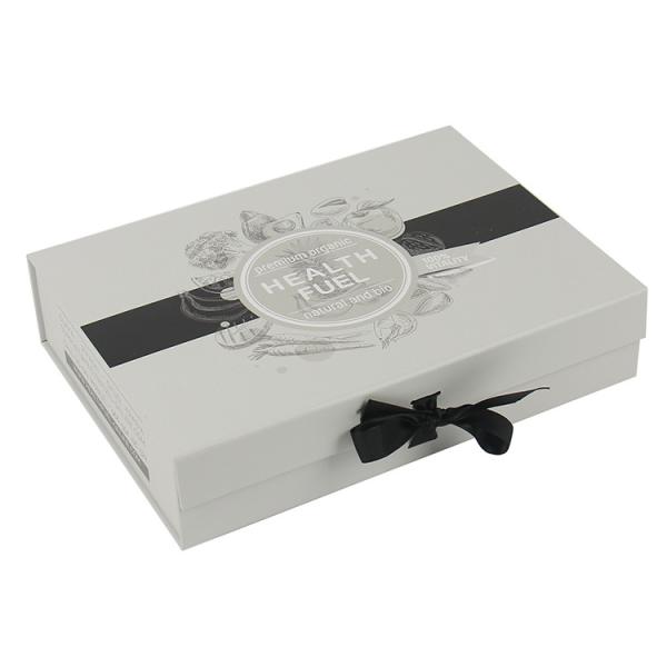 Luxury Storage Custom Printed Hard Paper Gift Magnetic Lid Box with Ribbon Free