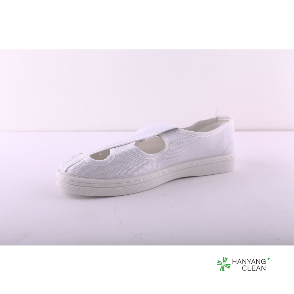 Cleanroom Gender Anti Static Shoes With Four Hole And Canvas Upper