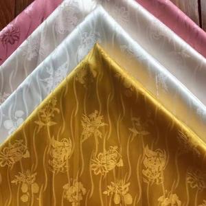 Wholesale 100% Polyester Satin Jacquard Brocade Fabric Taffeta Yarn Dyed from china suppliers