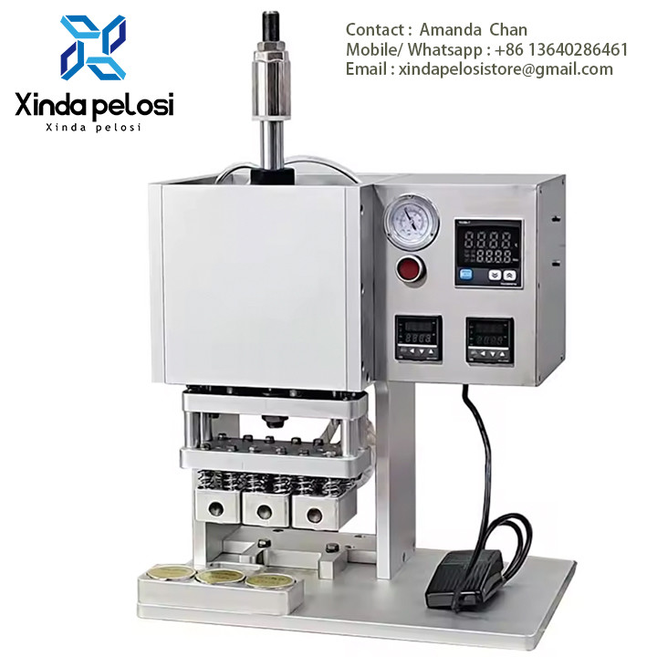 Aluminum Foil Sealing Cup Machinery Plastic Cup Heat Press Sealing Machine For Small Can Tea Bag
