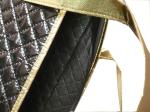 Waterproof 75g black quilted unwoven fabric zipper reusable carrier bags