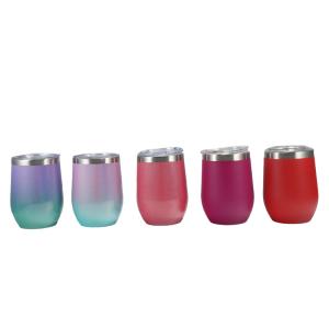 Wholesale 12 OZ Stainless Steel Wine Tumbler With Lid Wine Glass Tumbler Double Wall Vacuum Insulated Travel Tumbler Cup For Coffee Wine Cocktails from china suppliers