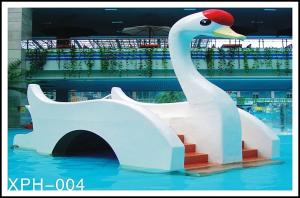 Wholesale Water Park Equipment Small Swan Kids Water Slide, Fiberglass Water Pool Slides For Kids from china suppliers